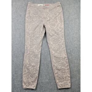 Anthropologie Pilcro Pants Womens 31 Paisley High Rise Denim Legging